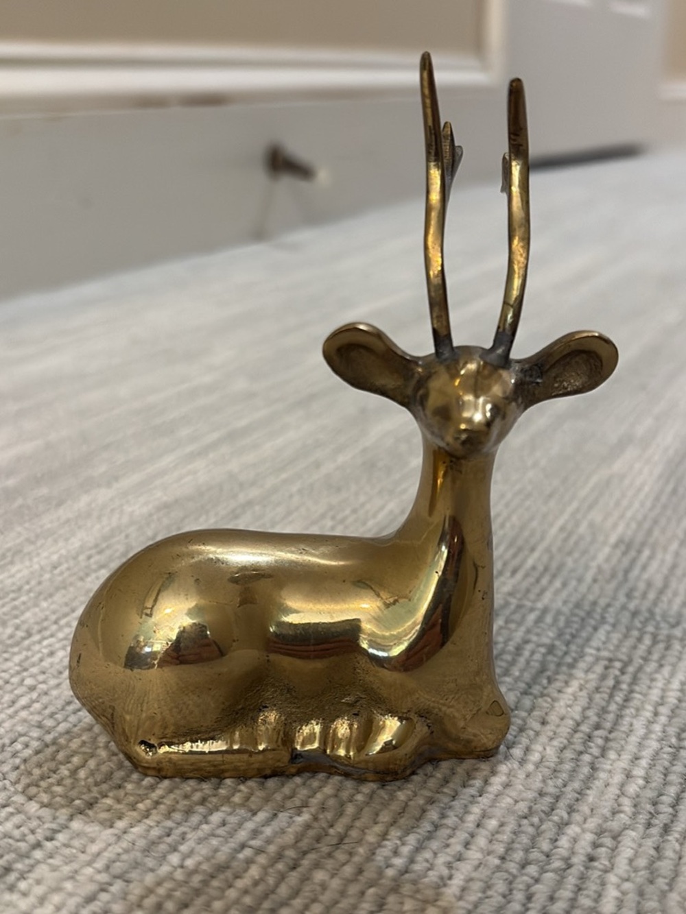 Brass Deer Figurine Holiday Décor -